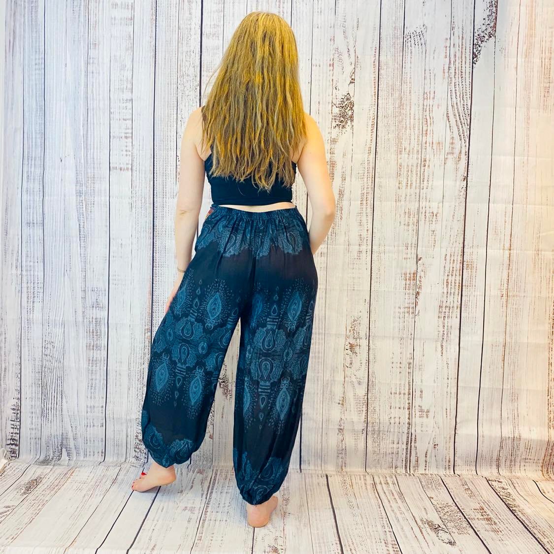 Boho Womens Trousers, Yoga Pants, Harem Pants, Beach Pants