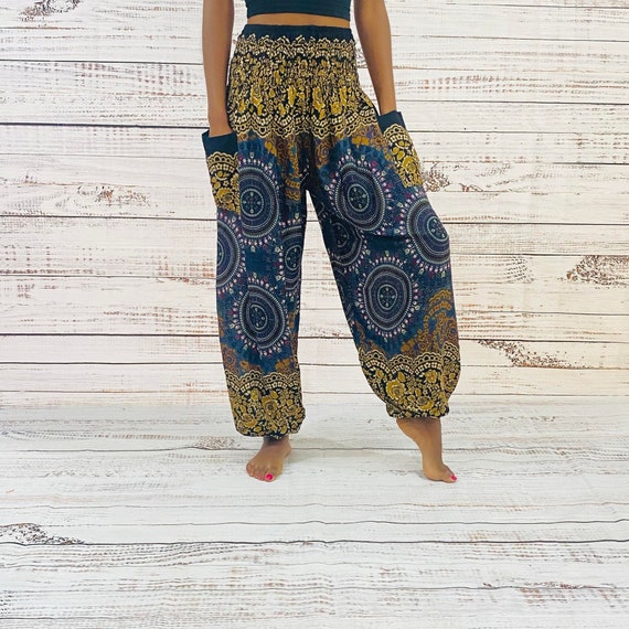 Plus Size Solid Gray Harem Pants   – Hippie Pants