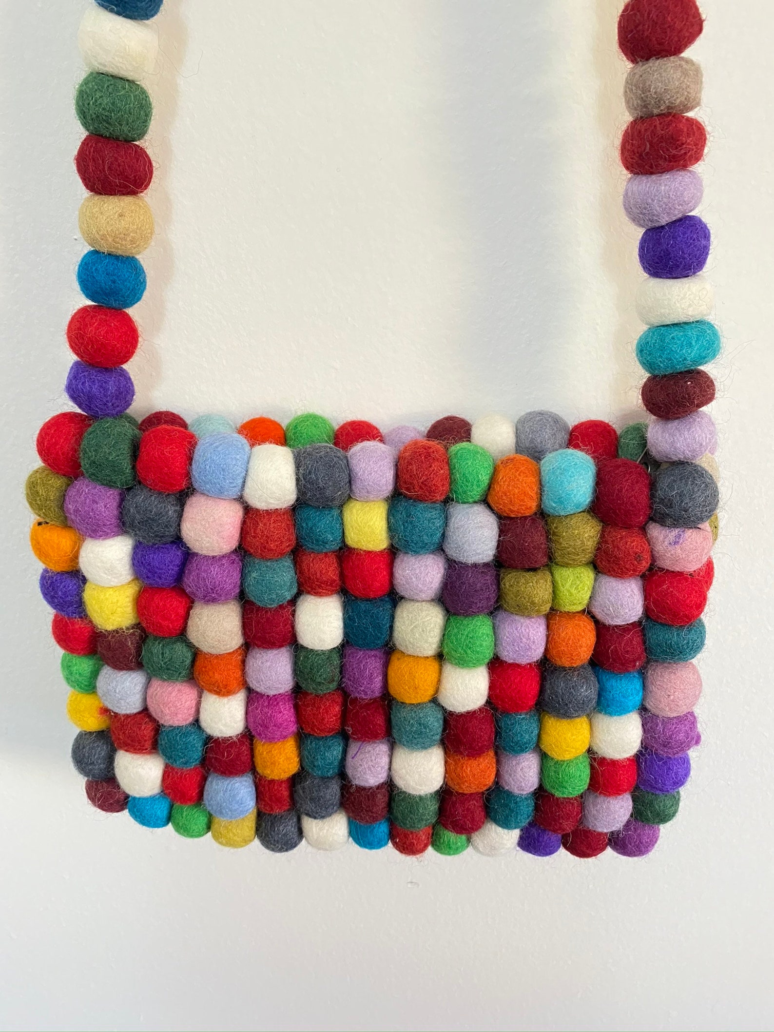 Handmade Felt Ball Bag with Straps Unique Felt Bags Felt Etsy