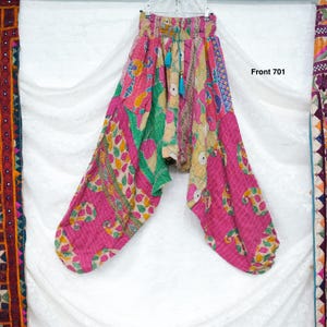 Green Kantha Harem Pant main image 0