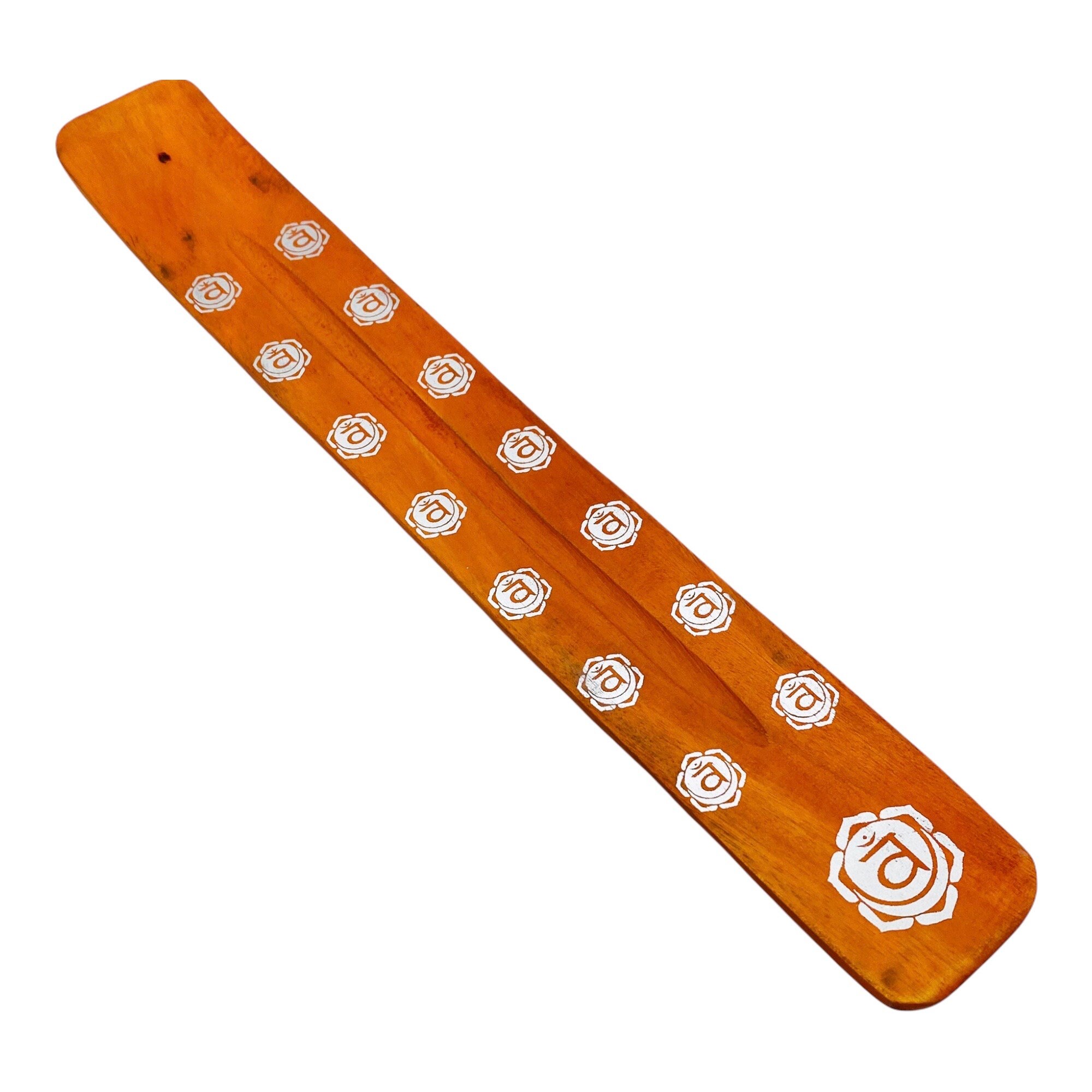 7er Pack Räucherstäbchenhalter Aus Holz – Handgefertigt, Chakra-Farben, Blume Des Lebens