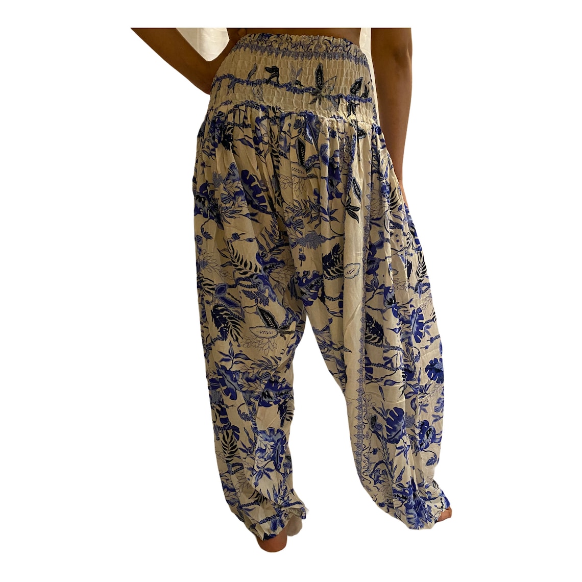 Flowy Yoga Pants/floral Print Harem Pants/hippie Etsy