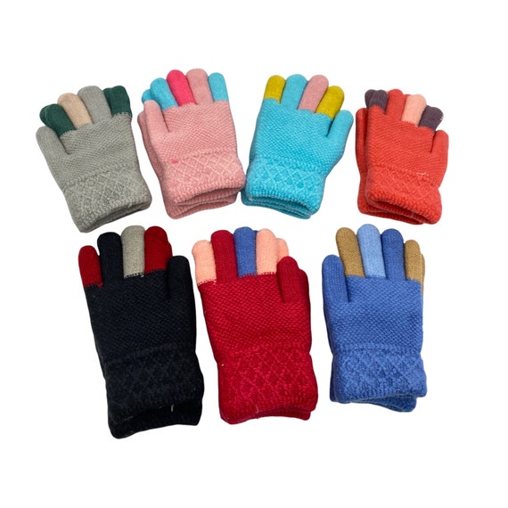 Fleece Lined Kids Gloves,Boy/Girls Fleece Gloves, Winter Kids Gloves, Warm and Soft Kids Gloves, Kids Mittens, Kids Winter Accessories