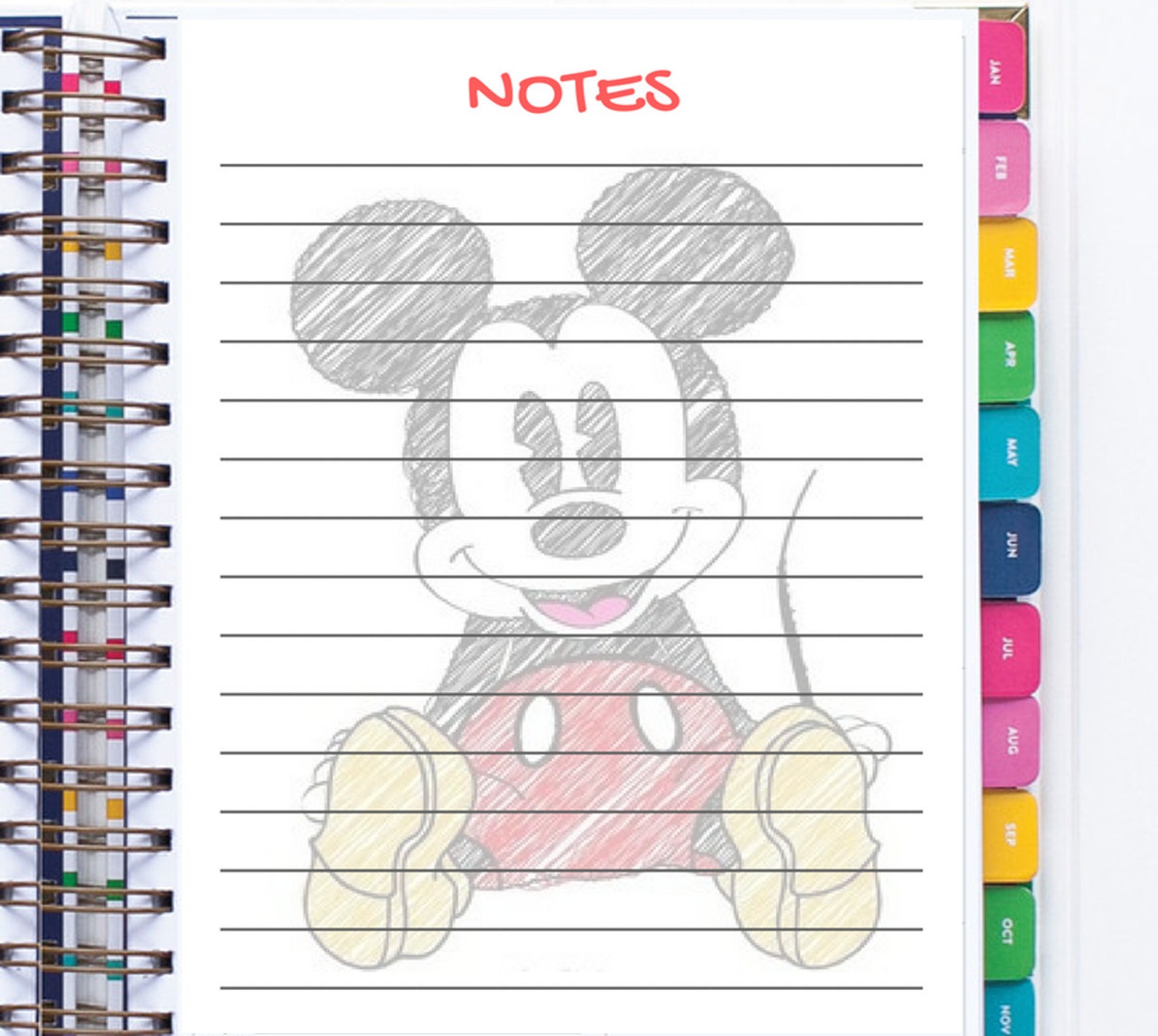 Printable Mickey Mouse Planner Notes Insertsa5 To-Do Lists | Etsy
