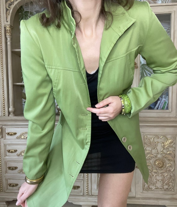 Light Green Gabardine Overcoat - image 1