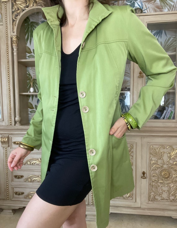 Light Green Gabardine Overcoat - image 8