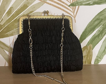Vintage black clutch bag