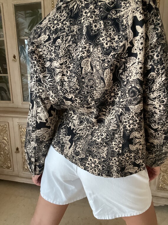 Denim Elastic Jacket with patterns - image 8