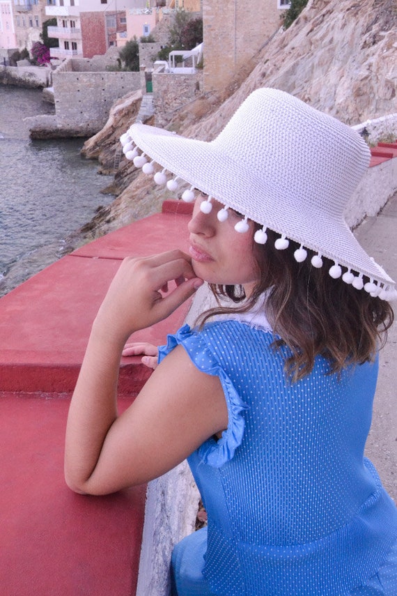 Blue Pleated Polka Dots 60's Dress