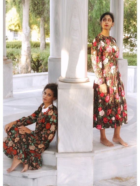 Vintage Floral Loose Swing Dress