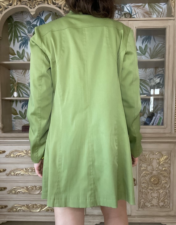 Light Green Gabardine Overcoat - image 3