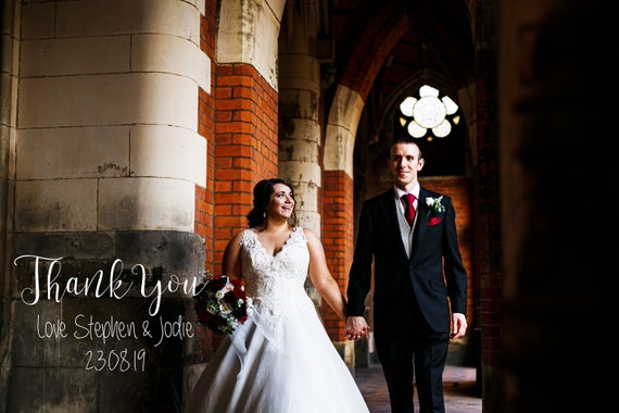 10 x Personalised Wedding Thank You Cards