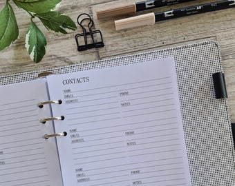 Mini Happy Planner Address Book Contacts Printable Mini - Etsy