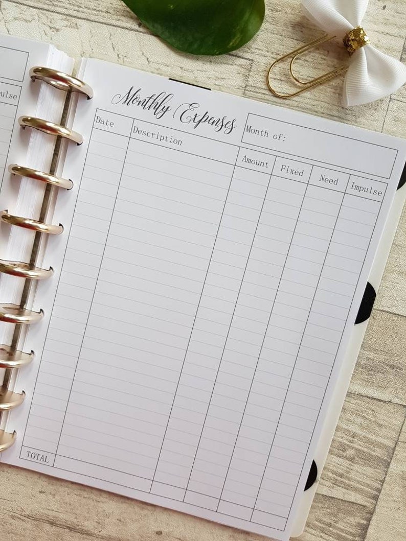 Happy planner expense tracker printable - fikotek