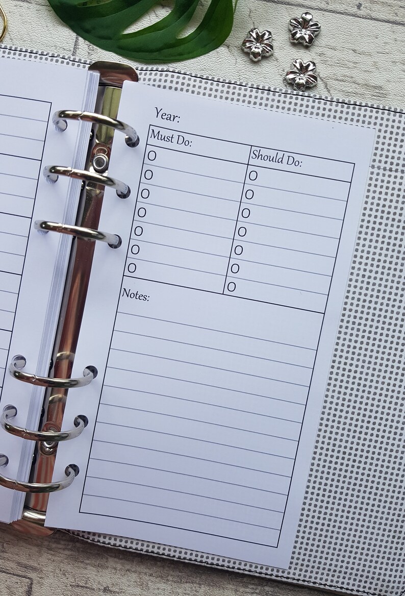 Personal size Weekly inserts Printed Planner Inserts Etsy