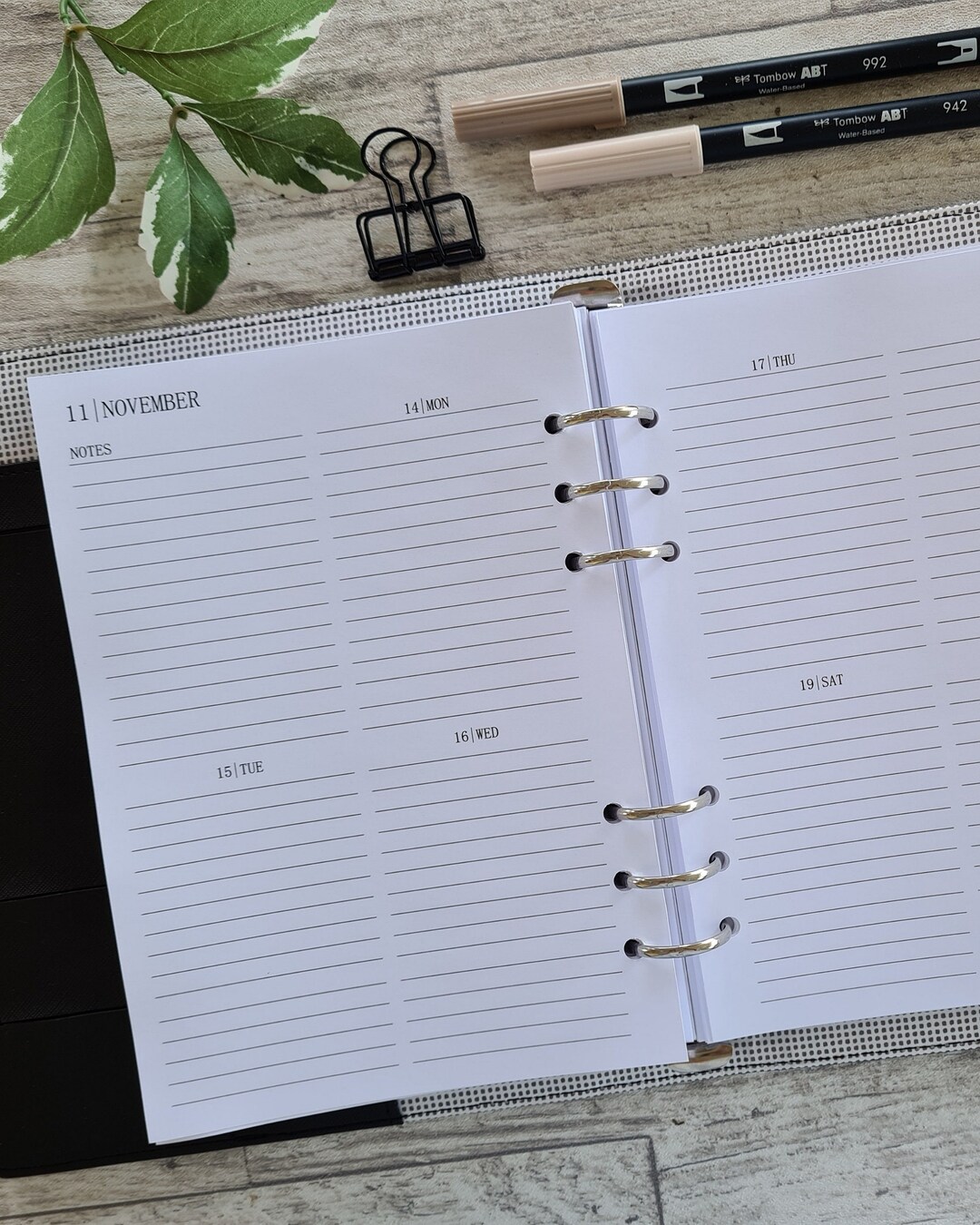 2024 Vertical Weekly Planner Inserts for Rings A5 Planner - Etsy
