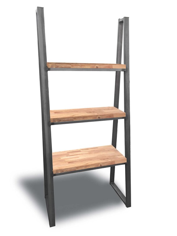 Shelving Unit Bookcase Trapeze Style Solid Oak Handmade Etsy