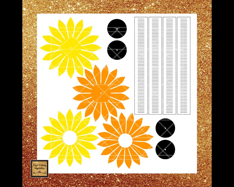 Download Paper Sunflower Template Svg Cut File Paper Flower Paper ...