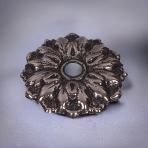 1&quot; Mirror Rosette  Antique Silver Floral Metal  (include 8 Rosettes)