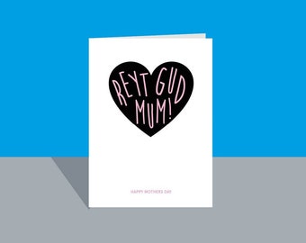 Yorkshire Slang Dialect Mother's Day Card