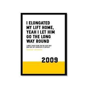 Arctic Monkeys Lyrics Prints. Choose from a selection of songs.