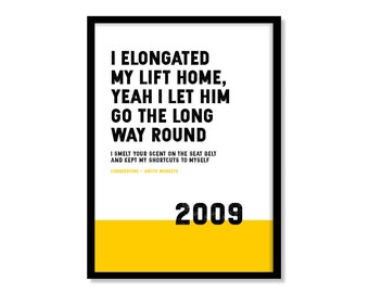 Arctic Monkeys Lyrics Prints. Choose from a selection of songs.