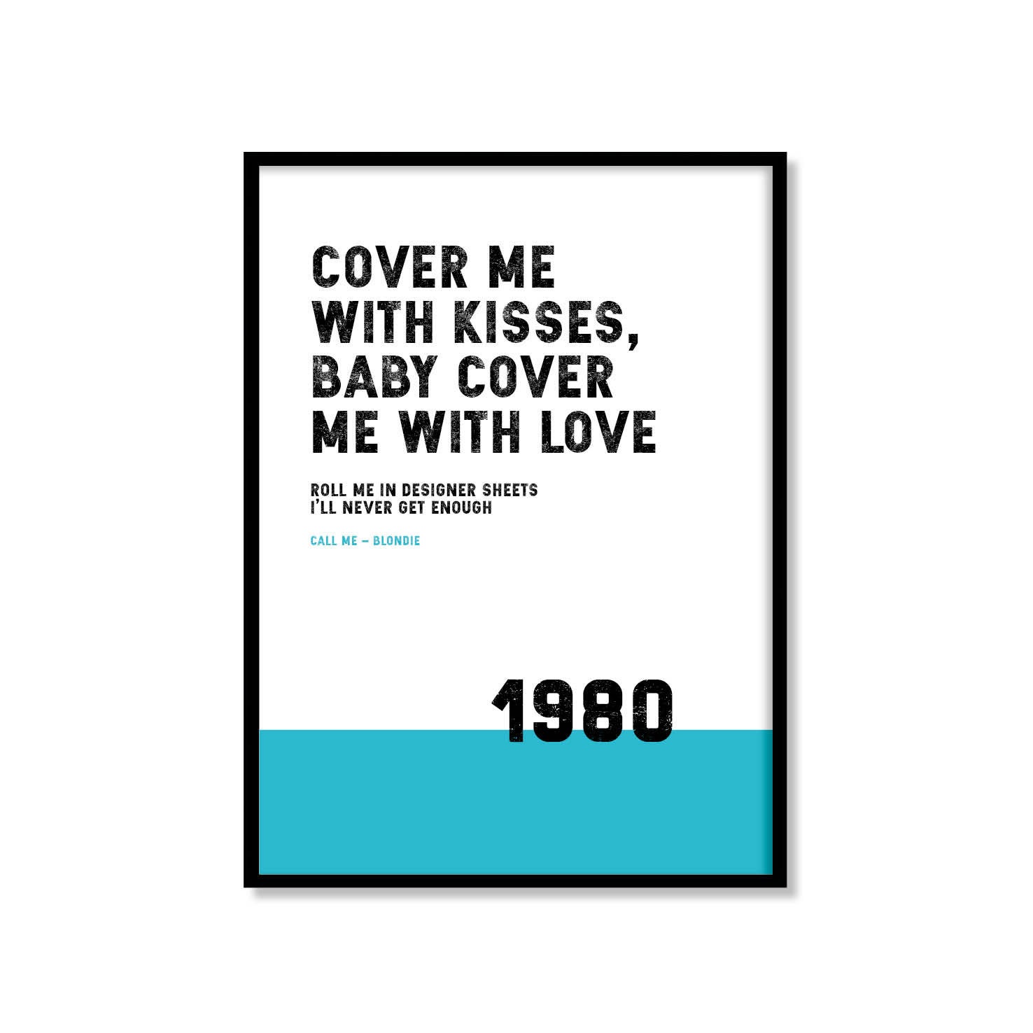 Call Me Blondie Lyrics Print. Available in a Variety of Etsy UK