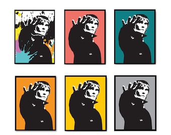 Stone Roses - Ian Brown Print. Available in a variety of sizes and colour-ways.