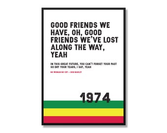 Bob Marley - Lyrics Prints. Available in a variety of sizes and colours.