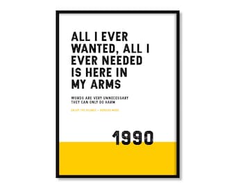 Impresiones inspiradas en la música, carteles con letras de canciones, visita JAMLyrics.etsy.com para obtener más información