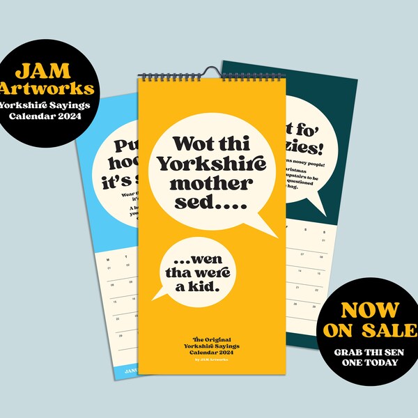 Yorkshire Sayings Dialect Slang Calendar 2024 - NOW AVAILABLE