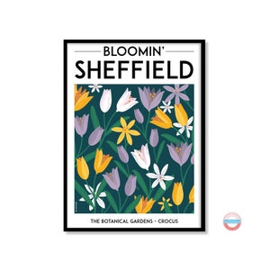 Bloomin' Sheffield Prints - Flowers of the north - can be personalised with a different location.