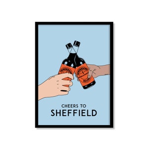 Henderson&#39;s Hendo&#39;s Relish Yorkshire Sheffield Print Wall Art. Now in four colour options.