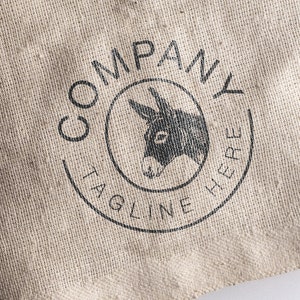 Donkey Head Logo,Premade Logo,Boutique Emblem,Badge,Restaurant,Market,Shop Logo,Watermark Logo,Animal Label,Mascot,Farm,Business Branding