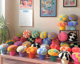 CUSTOM - Preorder Tufted Mushroom Sculpture (ships in 5-6 weeks)