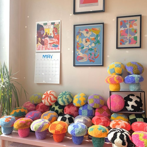 CUSTOM - Preorder Tufted Mushroom Sculpture (ships in 5-6 weeks)