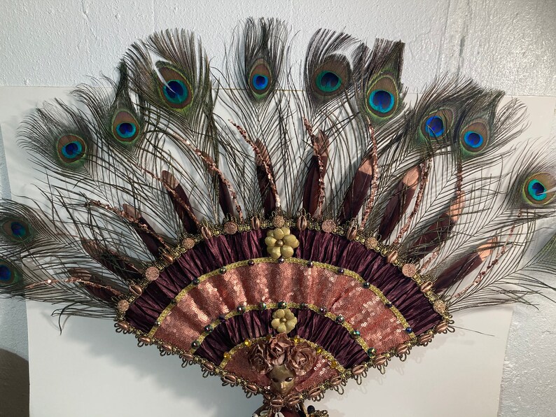 Oshun Abanico/Fan Oya/mask/flowers