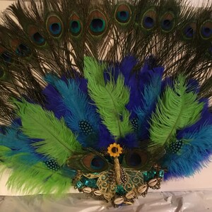 Oshun Abanico/Fan Yemaya/blue/green