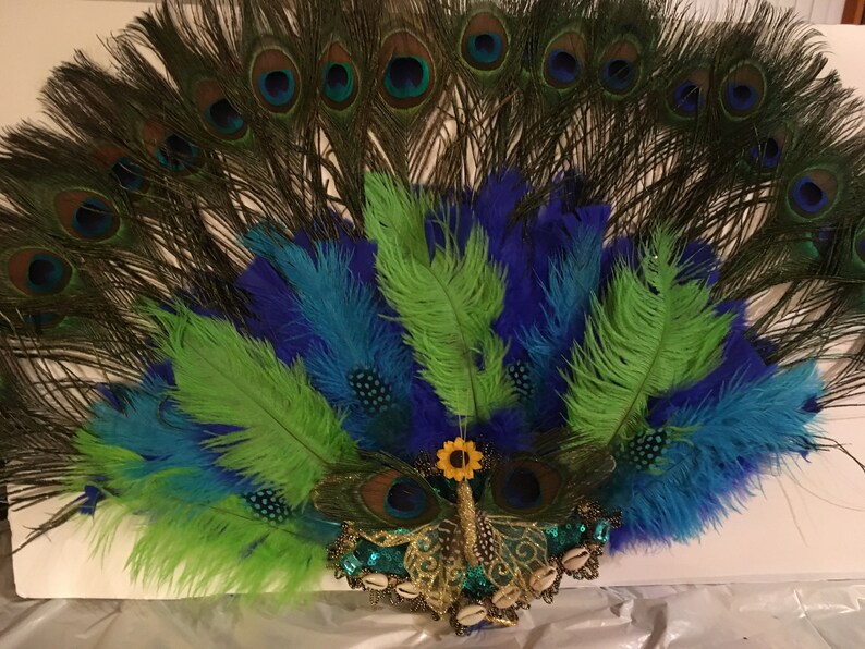 Oshun Abanico/Fan Yemaya/blue/green