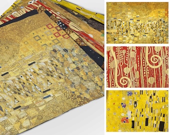 Placemats set, Gustav Klimt, 6 different artworks, Placemats set of 6, linen placemats, 100% linen, Klimt placemats, Klimt home decor