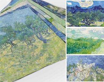 Van Gogh Linen Placemats Set, Art Print Table Decor
