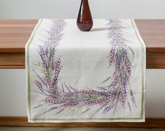 Table runner, Lavenders, linen, custom size, housewarming gift, lavenders, easter table decor, farmhouse decor, wedding table decor, linen