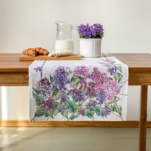 Table runner, Lilac, purple decor, ultra violet, custom size, custom table runner, linens set, linens set, easter decor, farmhouse decor