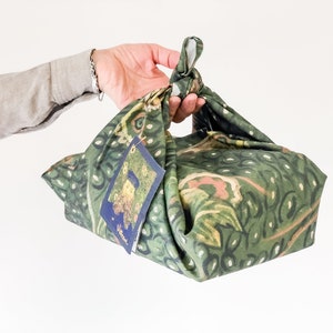 Furoshiki, Van Gogh, Postman, Eco wrapping cloth, zero waste gift wrap, wabi sabi, Japanese wrapping cloth, Furoshiki wrapping