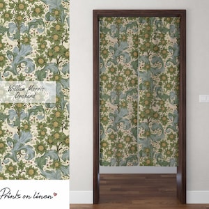 Noren curtain, William Morris, The Orchard, Japanese Noren, door curtain, 100% linen, closet cover, window curtains linen