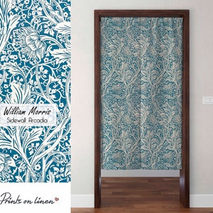 Noren curtain, William Morris, Sidewall Arcadia, Japanese Noren, door curtain, 100% linen, closet cover, window curtains linen