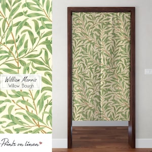 Noren curtain, William Morris, linen curtains, door curtain, 100% linen, panel curtain, closet cover, window curtains linen