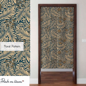 Noren curtain, William Morris,  linen curtains, door curtain, 100% linen, panel curtain, closet cover, window curtains linen