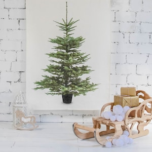 クリスマスツリー、タペストリー、ツリーの装飾、壁掛けタペストリー、クリスマスの装飾、ホリデータペストリー、ホリデーの装飾、クリスマスタペストリー、100% リネン