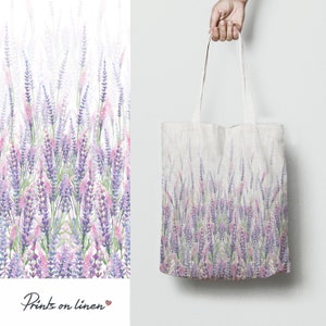 Tote bag, lavenders, custom, linen bag, art print, birthday gift, shoulder bag, bridal shower, teacher bag, vintage bag